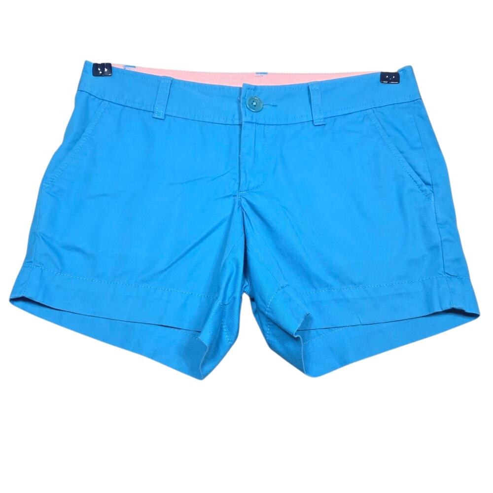 Lilly Pulitzer Blue Callahan Cotton Shorts Size 0